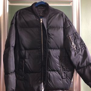 Designer bomber jacket in black